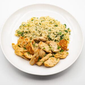 Keto Zesty Chicken & Spinach Caulirice