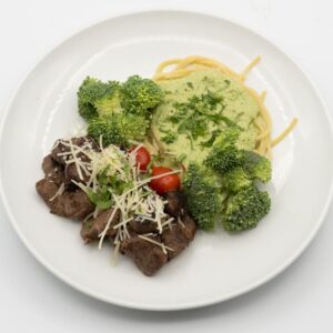 Sirloin &  Green Spaghetti